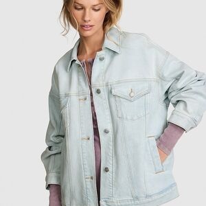 PINK Victoria's Secret Soft Blue Jean Jacket